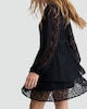 image 3 of F&F Lace Tiered V Neck Mini Dress in Black