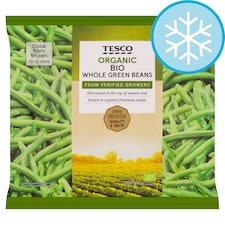 TESCO ORGANIC BIO WHOLE GREEN BEANS 300G