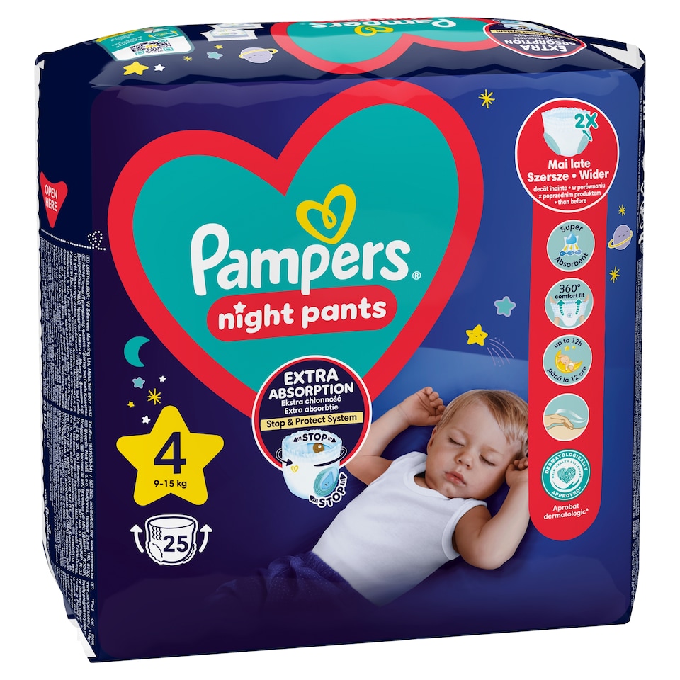 image 1 of Pampers Active Baby plienkové nohavičky veľkosť 4, 25 plienok, 9kg-15kg