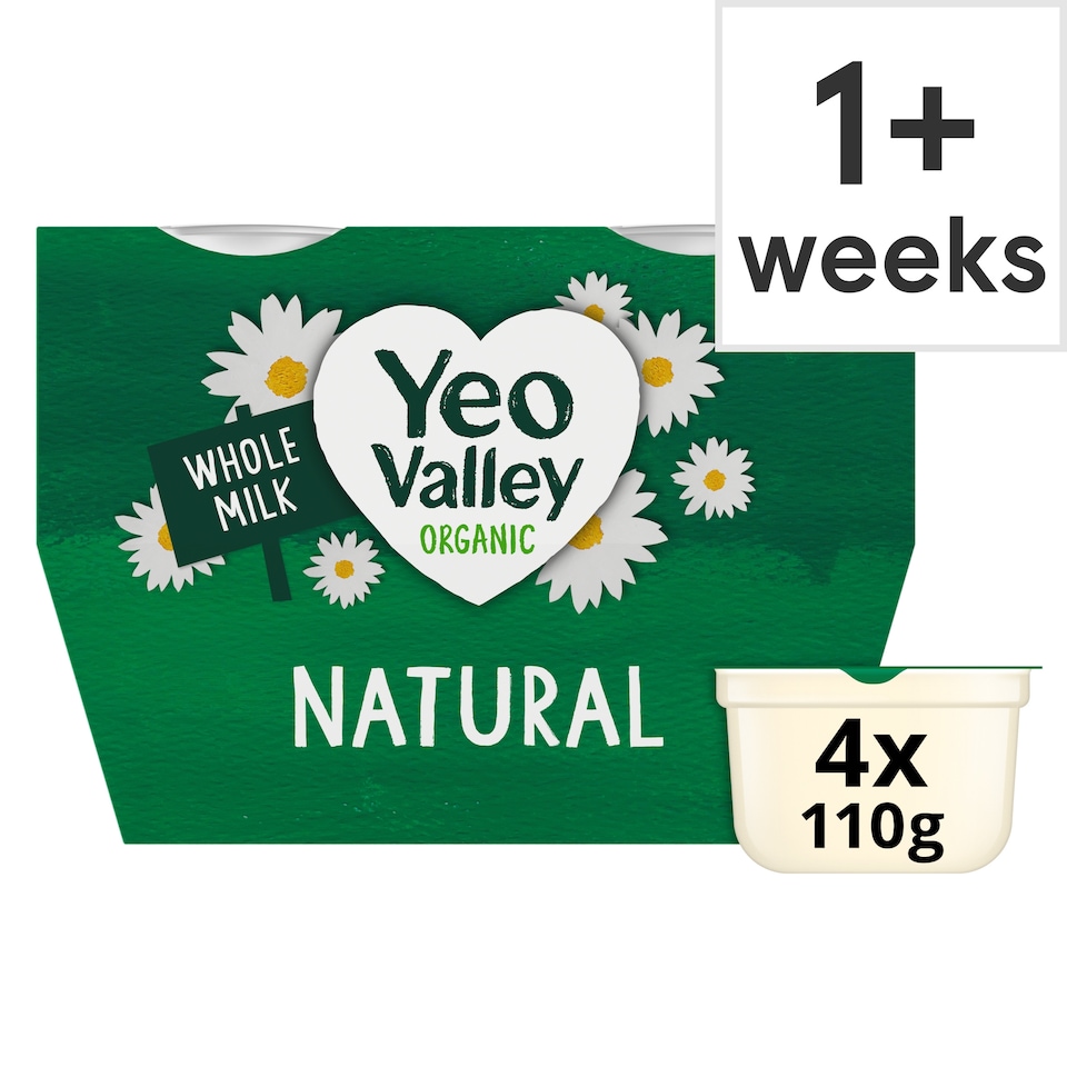 Yeo Valley Organic Natural Yogurt 4X110g