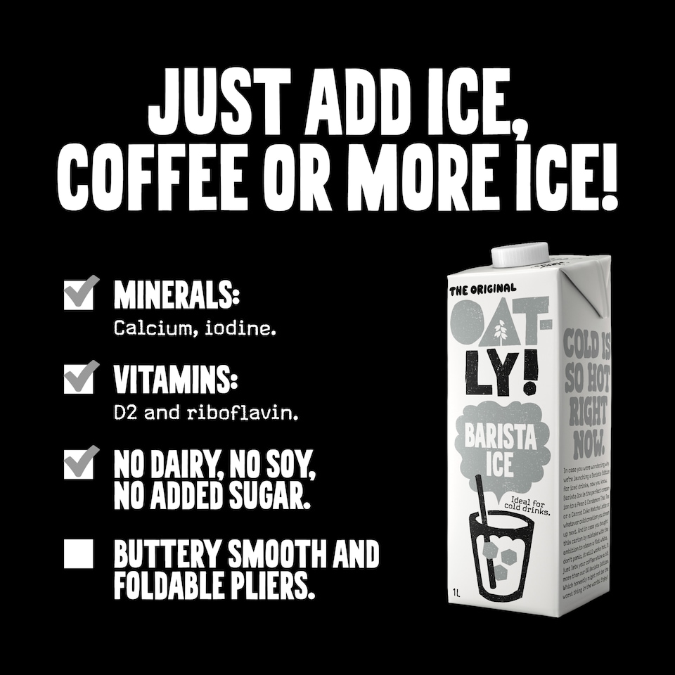 image 1 of Oatly The Original Oat Drink Barista Ice 1L