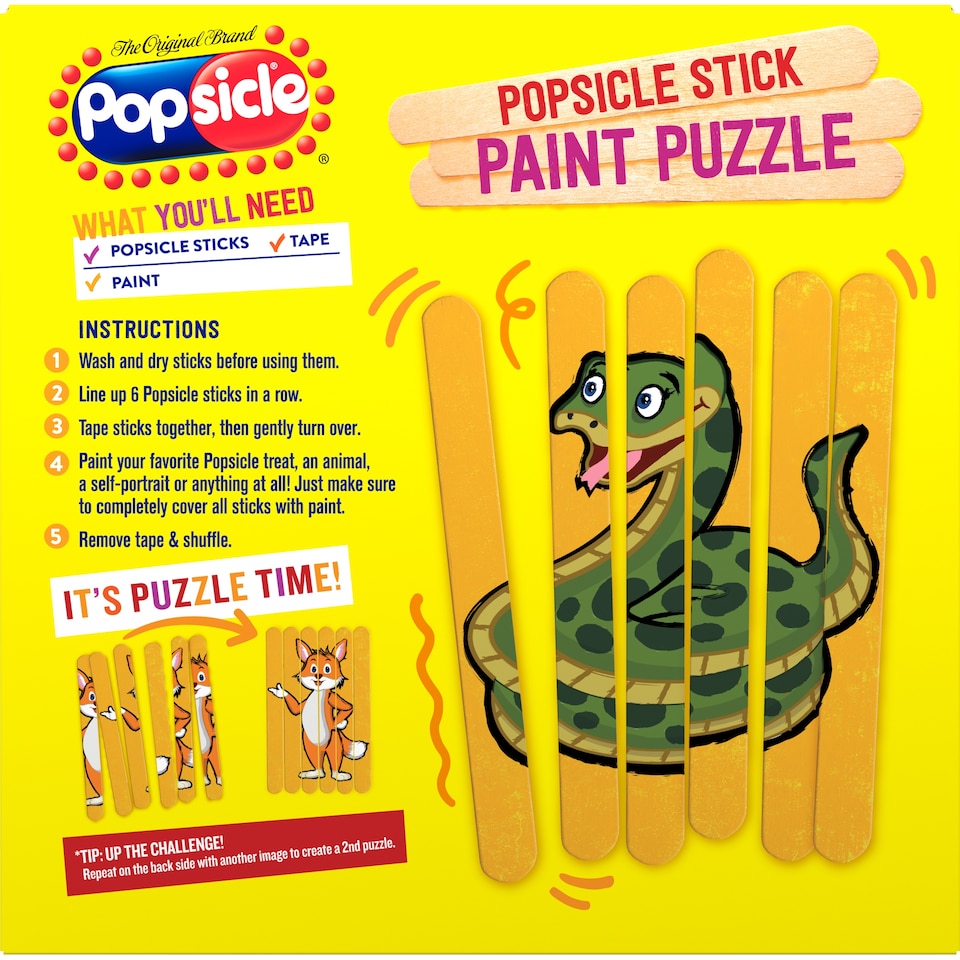 image 1 of Popsicle Orange, Cherry & Grape Flavour Water Ices 18 x 48ml