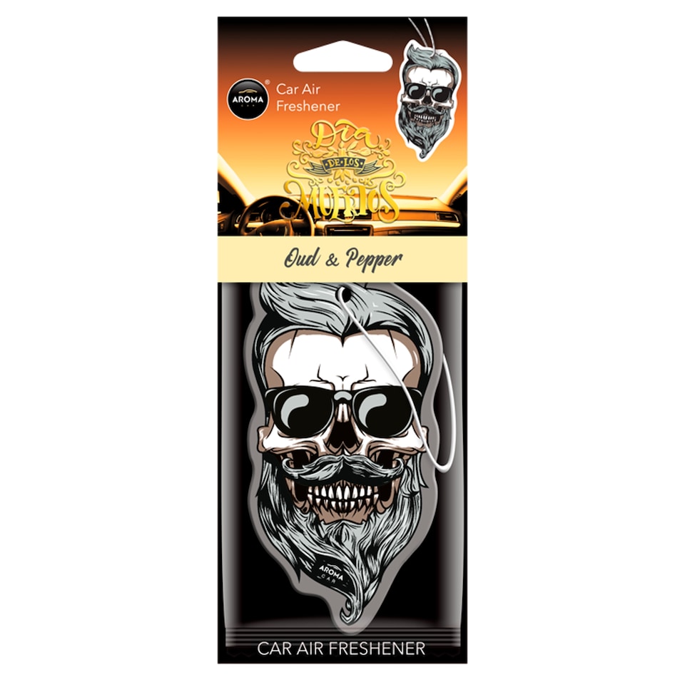 Aromatherapy Car Oud & Pepper Skull Air Freshener