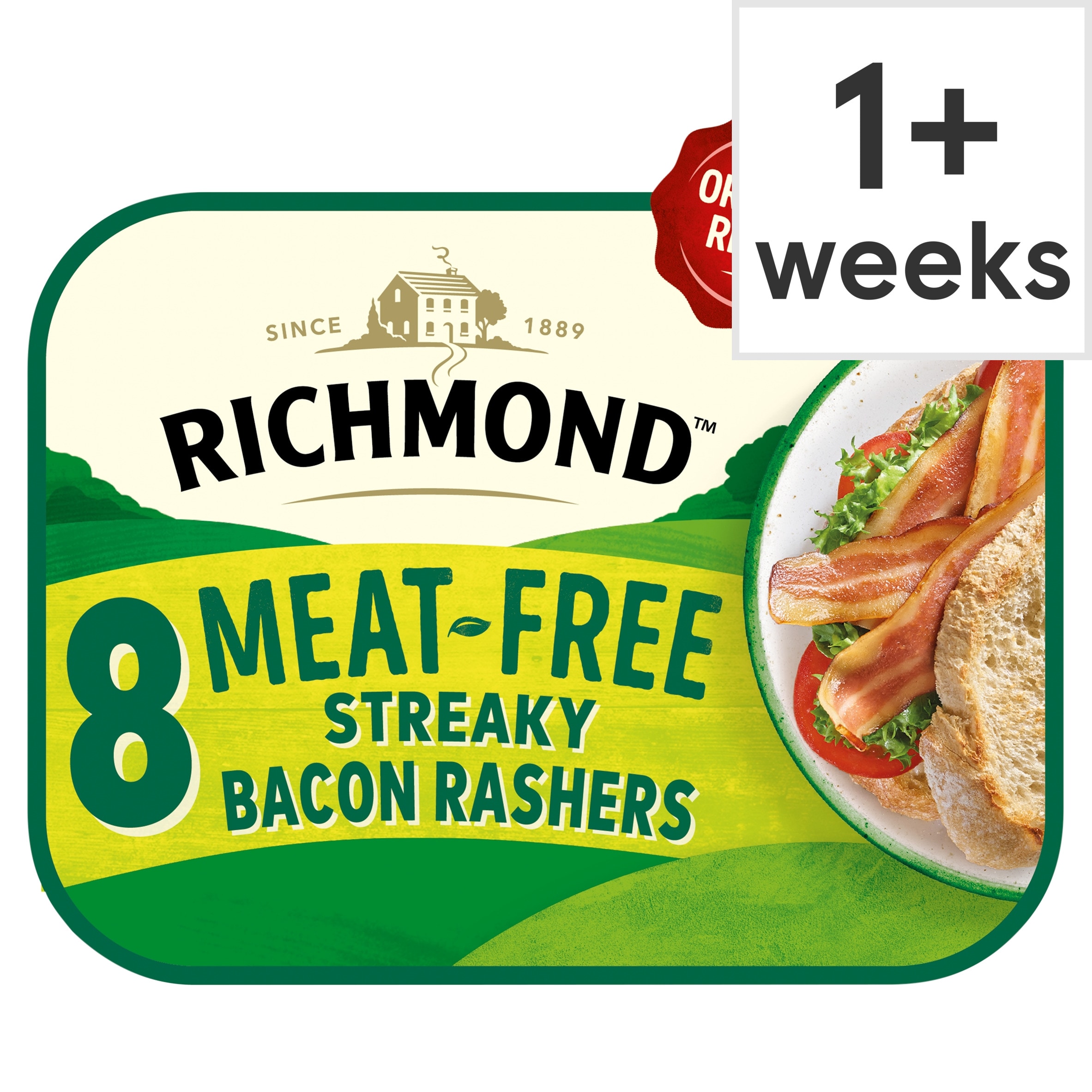 Streak Rashers Richmond Meat-Free Streaky Bacon Rashers 120g - Tesco Groceries