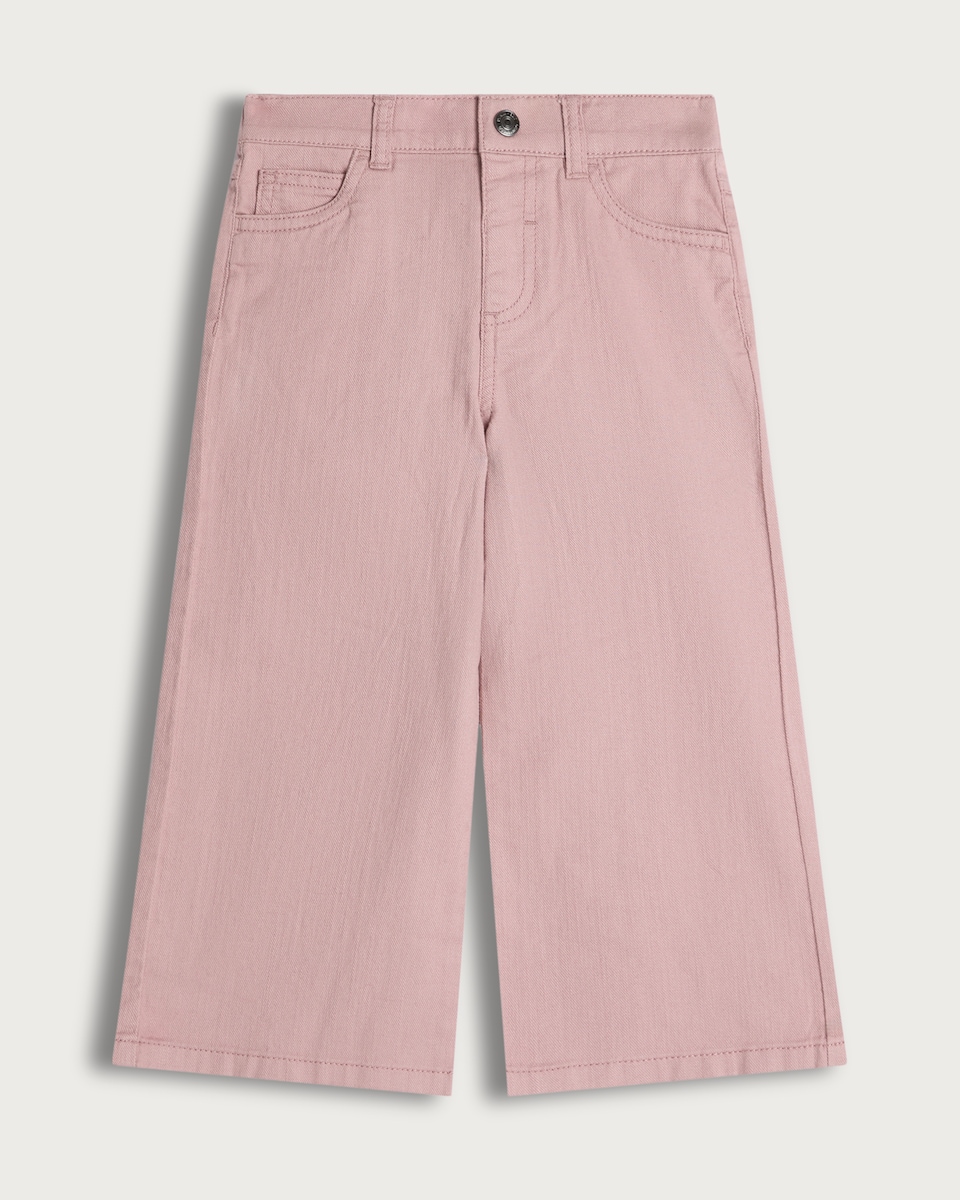 F&F Girls Pure Cotton Wide Leg Jeans in Pink