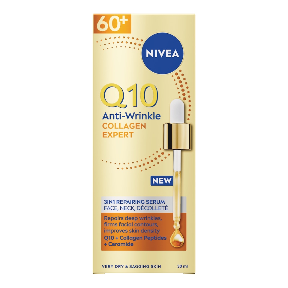 image 1 of NIVEA Q10 Anti-Wrinkle 60+ Collagen Serum 30ml