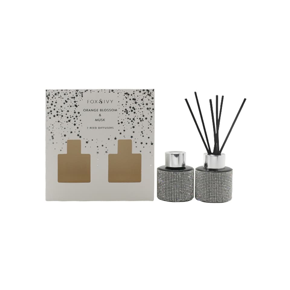 image 1 of F&F Home Sparkle Reed Diffusers Orange Blosson & Musk 2 x 40ml