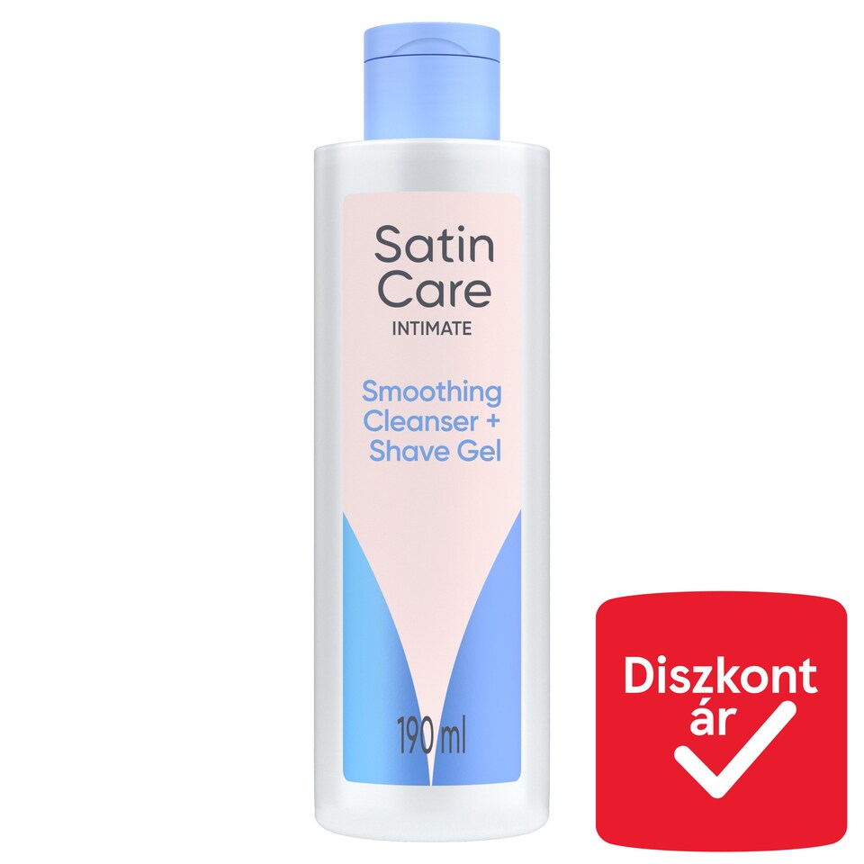 Satin Care Intim Szőrzethez és Bőrterülethez, Bőrsimító Tisztítógél + Borotvazselé, 190ml  1. kép