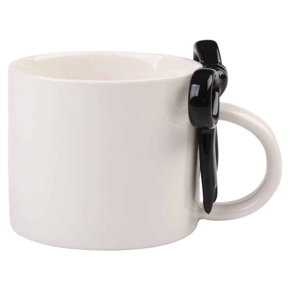 F&F Home Black 3D Bow Mug