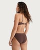 image 4 of F&F Textured V Bar Bikini Top in Chocolate