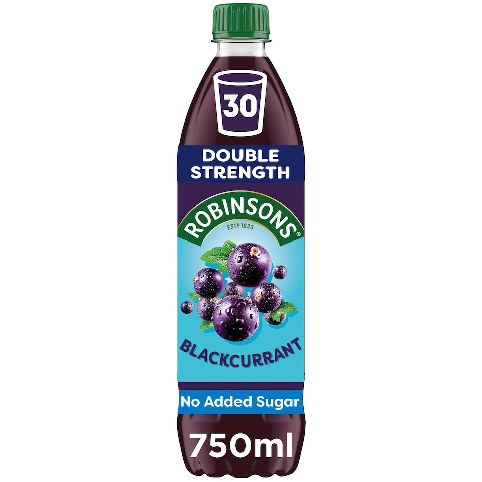 Robinsons Double Strength No Added Sugar Squash - Blackcurrant 750ml