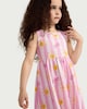 image 1 of F&F Girls Pure Cotton Sun and Stripe Print Sleeveless Dress in Multi Pink