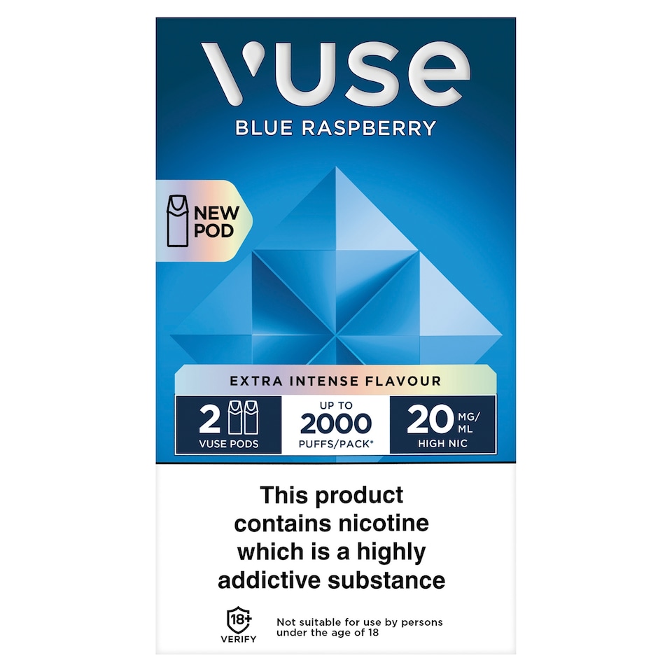 Vuse Blue Raspberry Pods 20mg/ml 2 Pack
