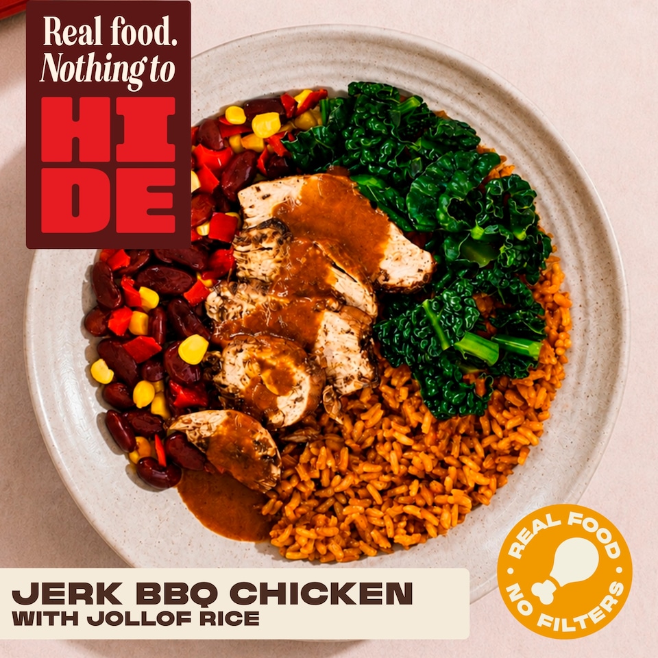 image 1 of Hide Jerk BBQ Chicken with Jollof Rice 380g