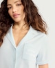 image 2 of F&F 2-Piece Pure Cotton Embroidered Revere Short Pyjama Set in Blue