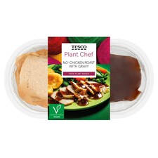 Tesco Plant Chef No-Chicken Roast With Gravy 400G