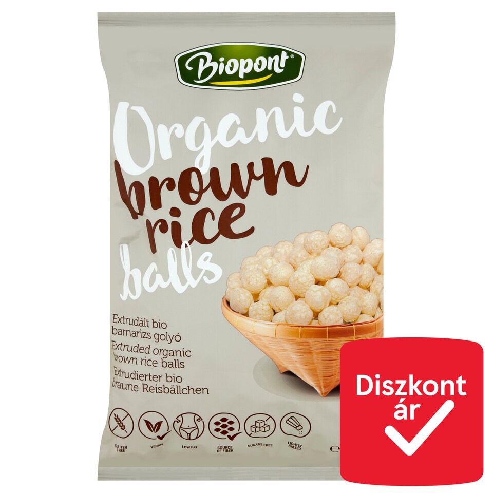 image 1 of Biopont Organic Gluten-Free Brown Rice Balls 100 g