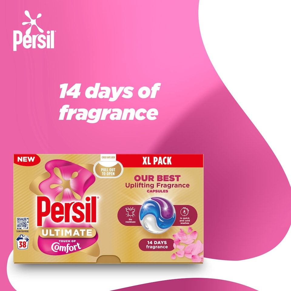 image 1 of Persil Ultimate Touch of Comfort Laundry Washing Capsules 38 Washes 801.8g