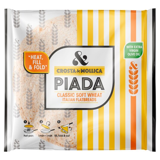 Crosta & Mollica 4 Classic Piada Flatbreads 300g Tesco Groceries