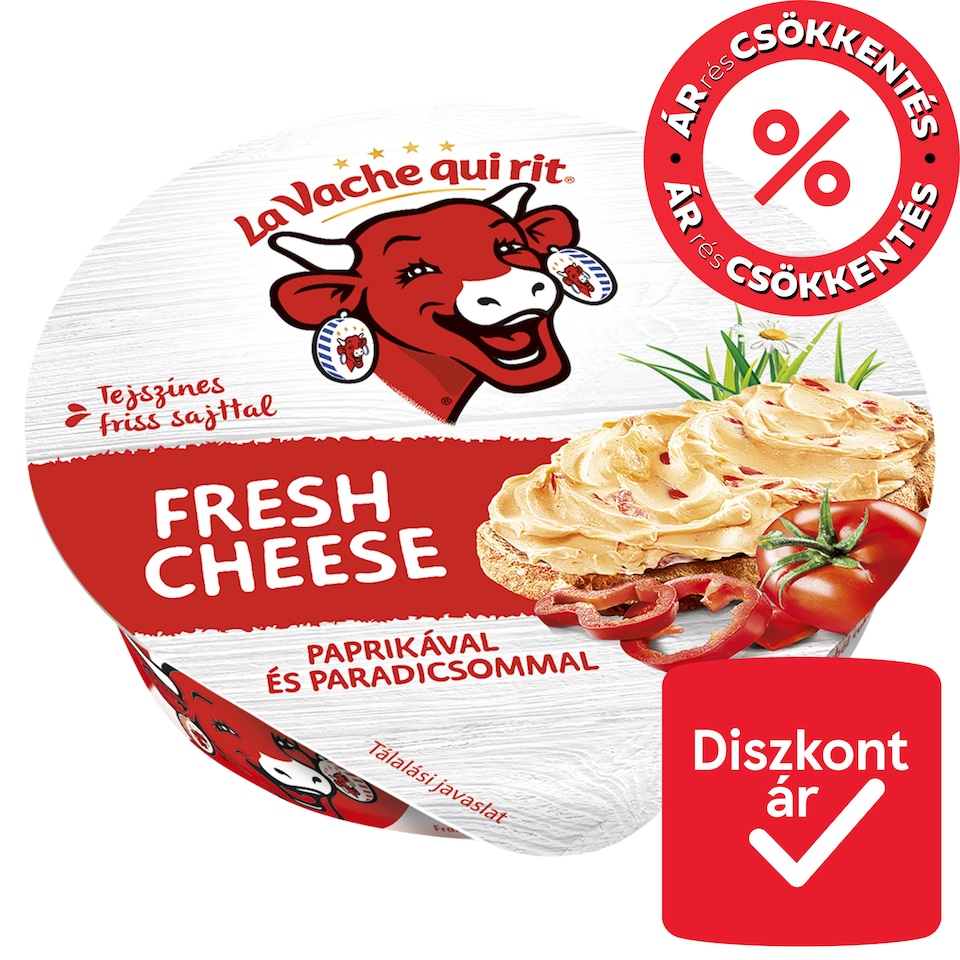 La Vache Qui Rit szendvicskrém tejszínes friss sajttal, paprikával és paradicsommal 80 g