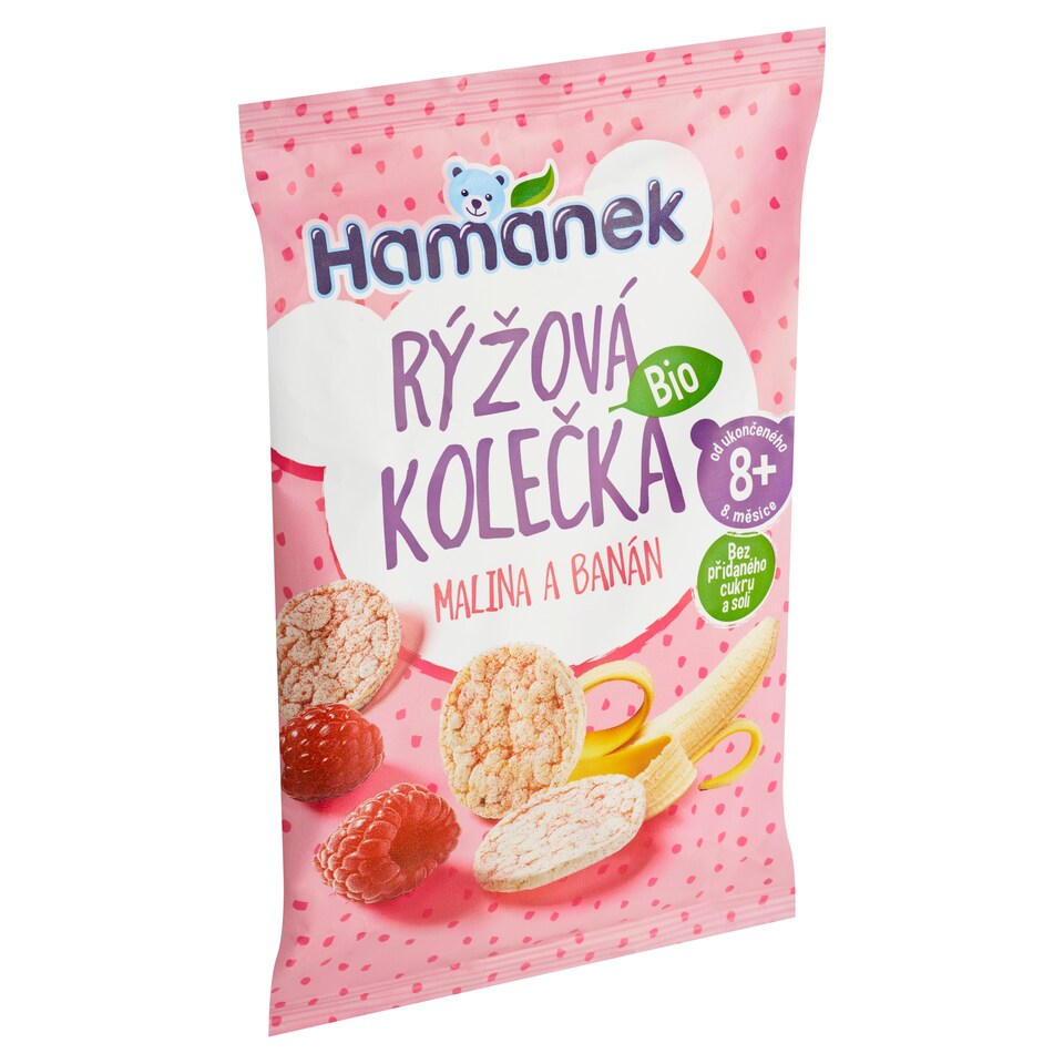 Hamánek Rýžová kolečka malina a banán 35g