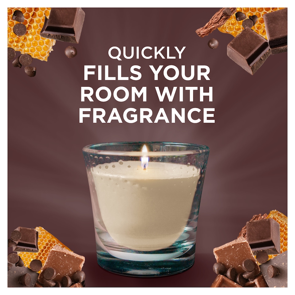 image 1 of Glade Scented Candle Air Freshener Honey & Chocolate 129g