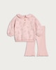 image 2 of F&F Baby 2-Piece Cotton Rich Floral Print Jumper and Leggings Set in Pink
