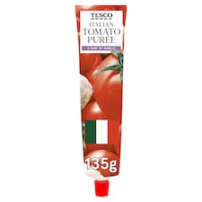 Tesco Tomato Puree With Garlic 135G