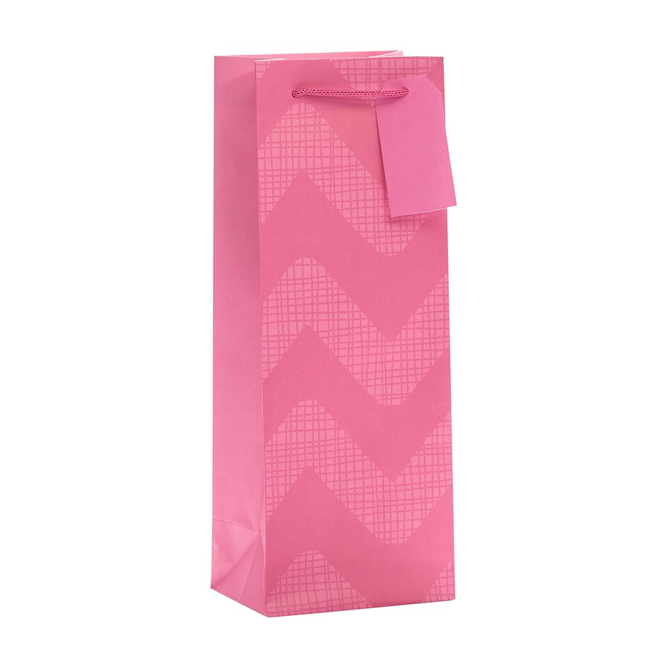 Tesco Pink Wave Bottle Bag