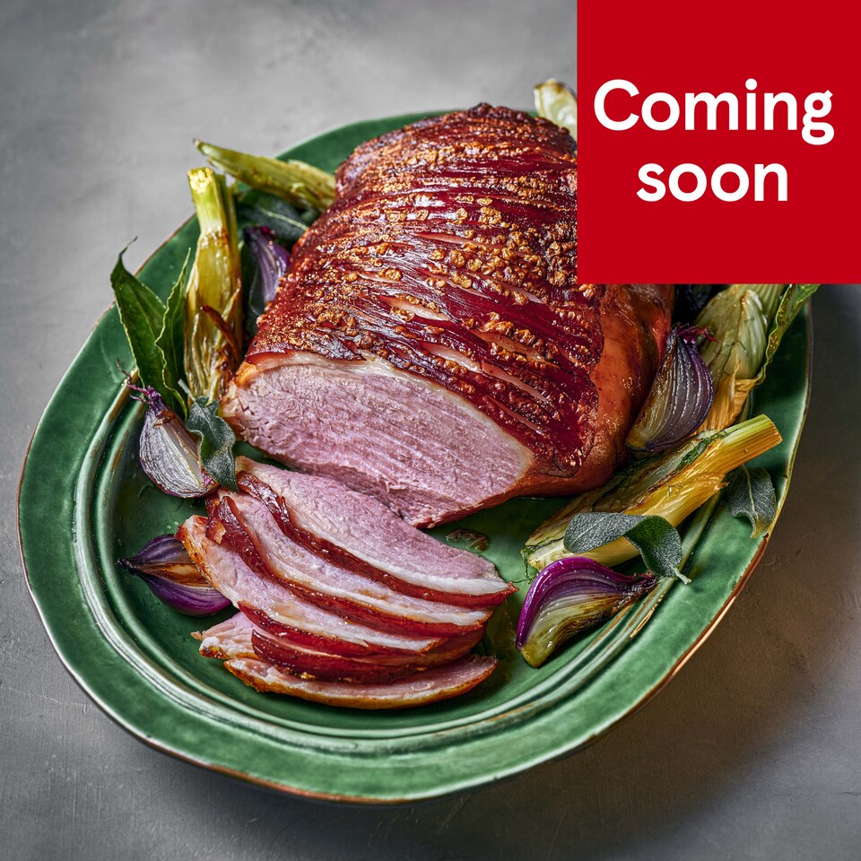 45. Tesco Finest Dry Cured Chestnut Smoked Crackling Gammon Joint 1.7 - 2.3kg (Serves 11)