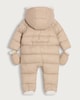 image 2 of F&F Baby Borg Bear Face Shower Resistant Snowsuit in Tan