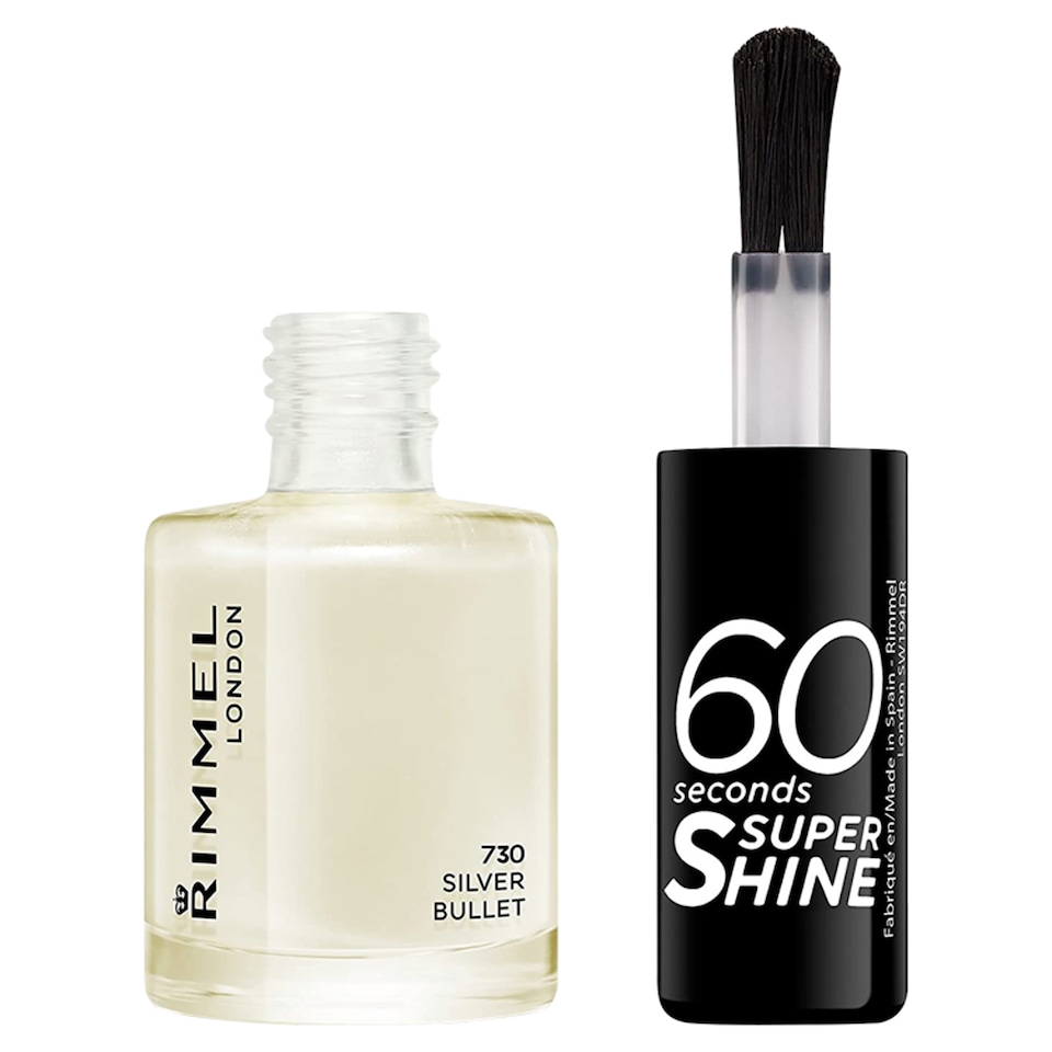 image 1 of Rimmel 60 Sec Nail Polish Silver Bullet