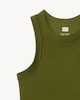 image 6 of F&F Cotton Rich Ribbed Vest in Olive