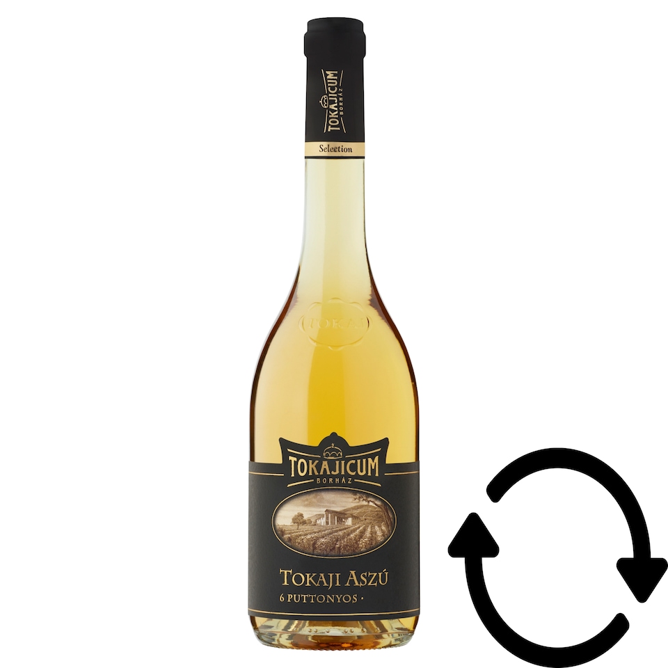 Tokajicum Tokaji 6 puttonyos Aszú édes fehér borkülönlegesség 10,5% 0,5 l 1. kép