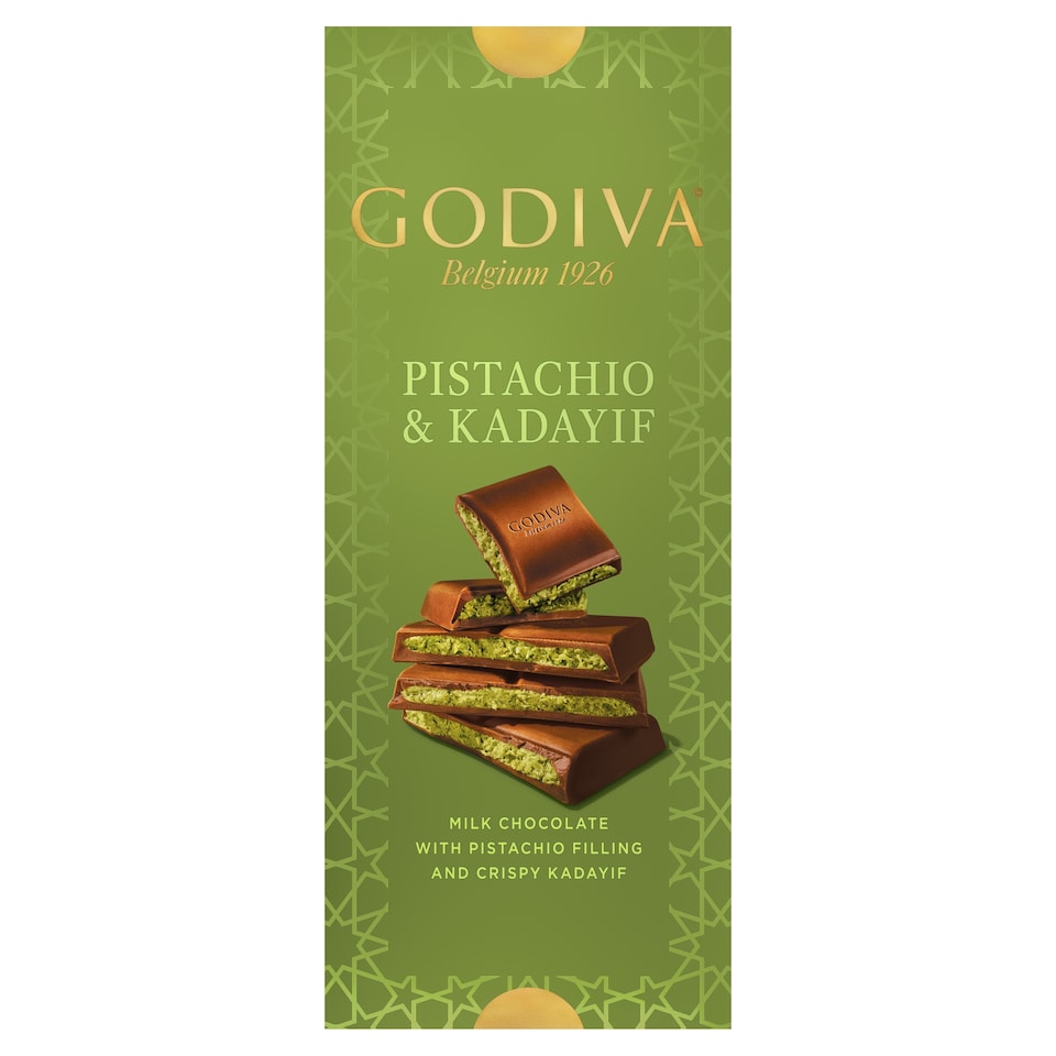Godiva Pistachio & Kadayif Milk Chocolate 122g