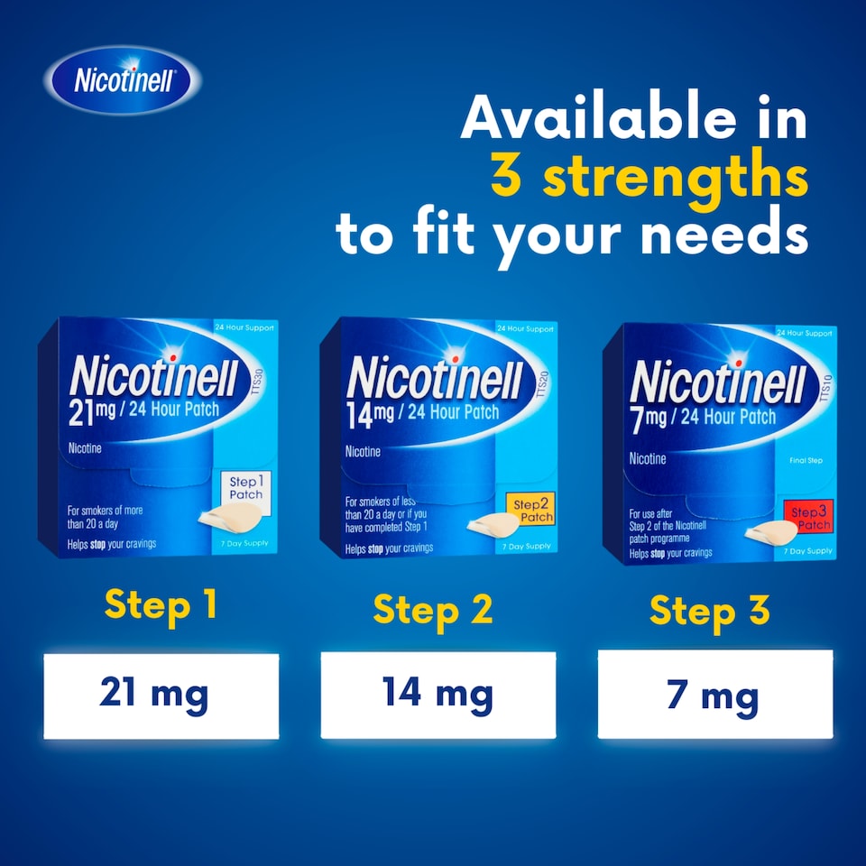 image 1 of Nicotinell TTS 30 Stop Smoking Aid Step 1 21mg Nicotine Patches 7s