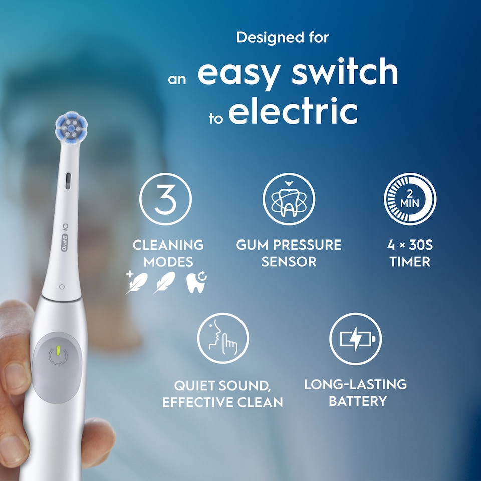 image 1 of Oral-B iO Series 2 Clean & Care White Electric Toothbrush & Travel Case