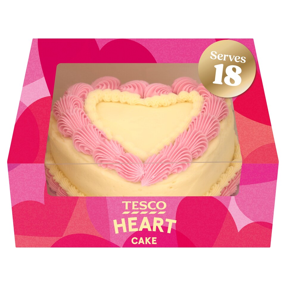 Tesco Vintage Style Heart Cake 