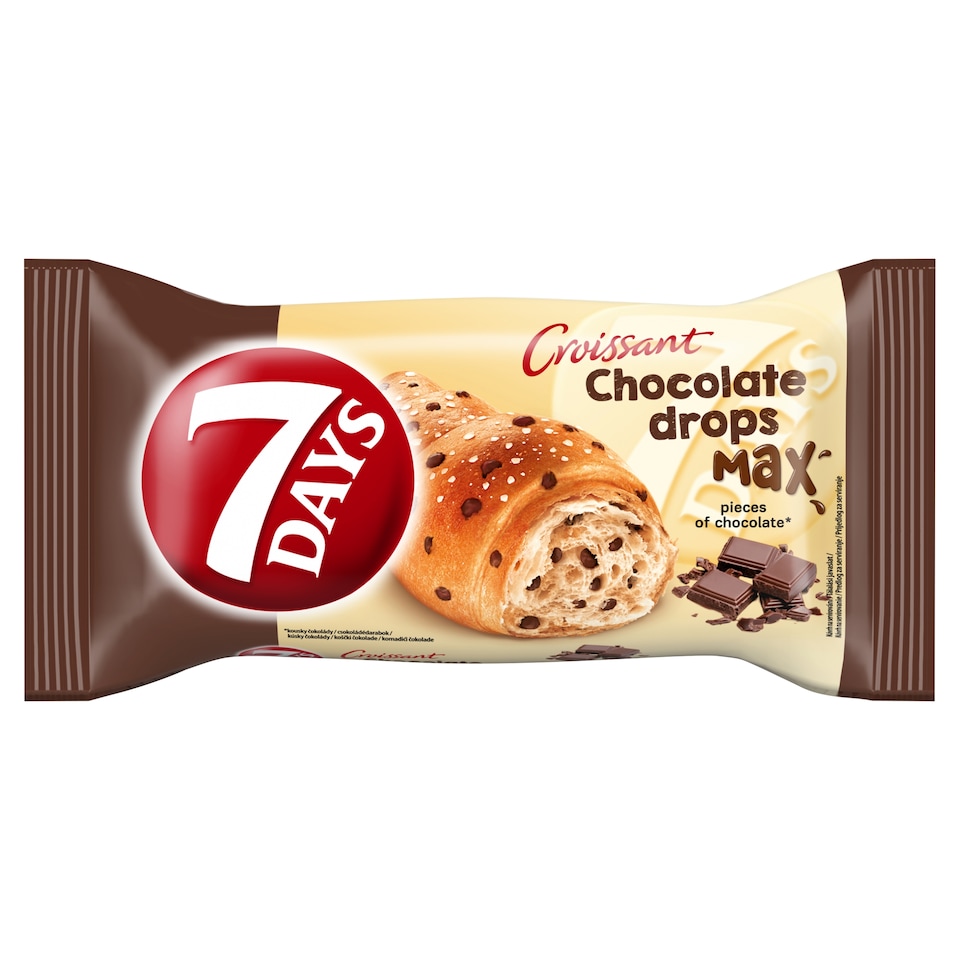 image 1 of 7 Days Croissant with Chocolate Drops 70g