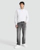 image 1 of F&F Cotton Rich Straight Leg Jeans in Grey
