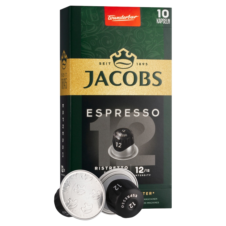 Obrázek 1 pro produkt Jacobs Espresso Ristretto pražená mletá káva v kapslích 52g