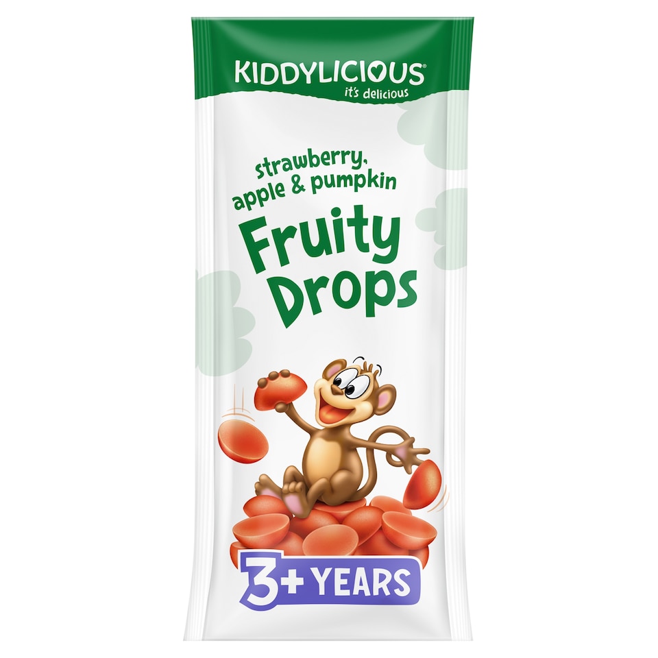 image 1 of Kiddylicious Ovocné želé bonbónky jahoda, jablko a dýně 4 x 16g