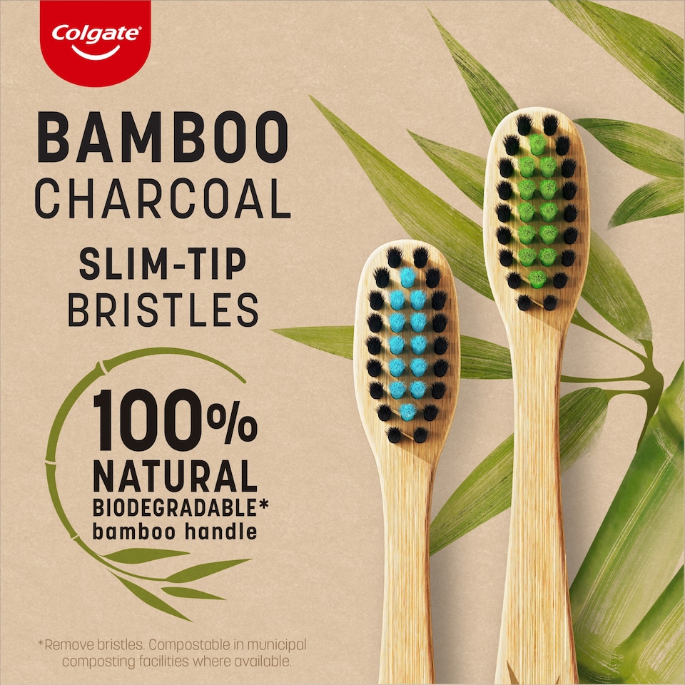 image 1 of Colgate Bamboo Charcoal Soft Toothbrush