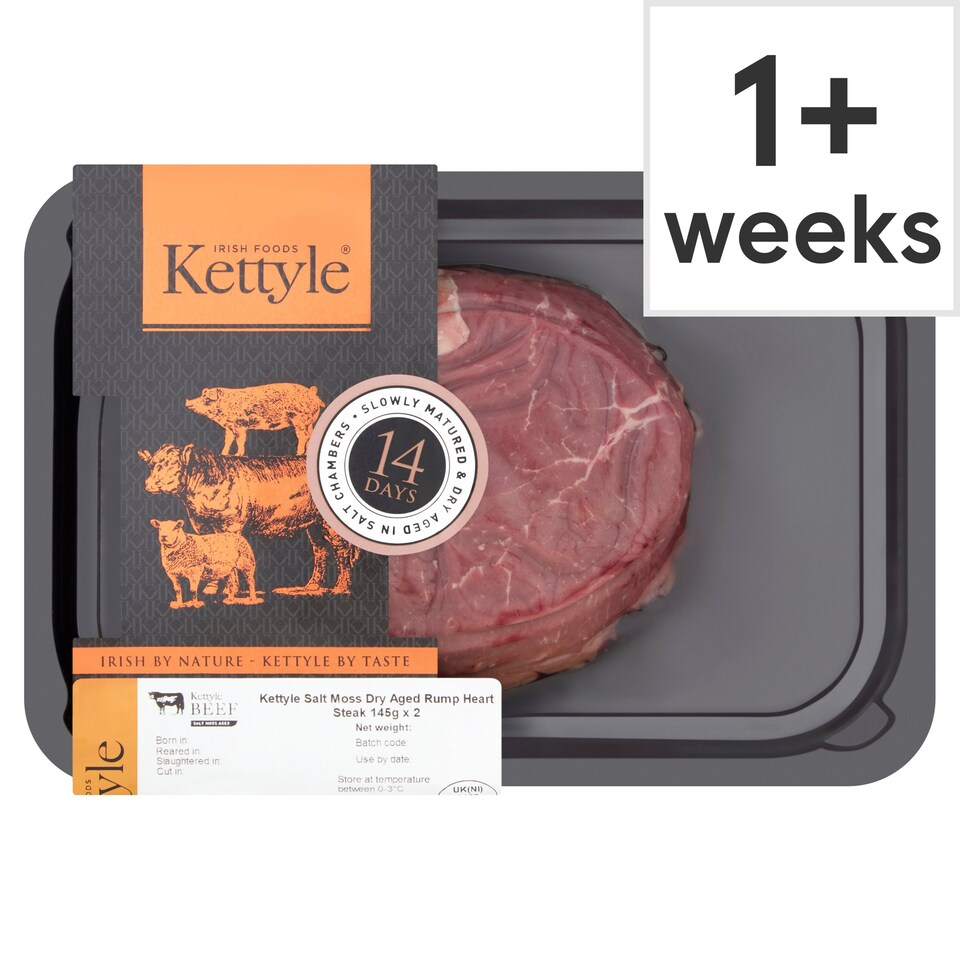 Kettyle Salt Moss Dry Aged Rump Heart Steak 145g x 2 - Tesco Groceries
