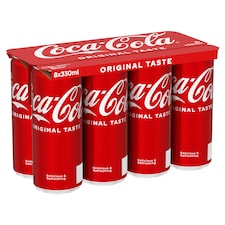 Coca-Cola Original Taste Soft Drink 8 x 330ml