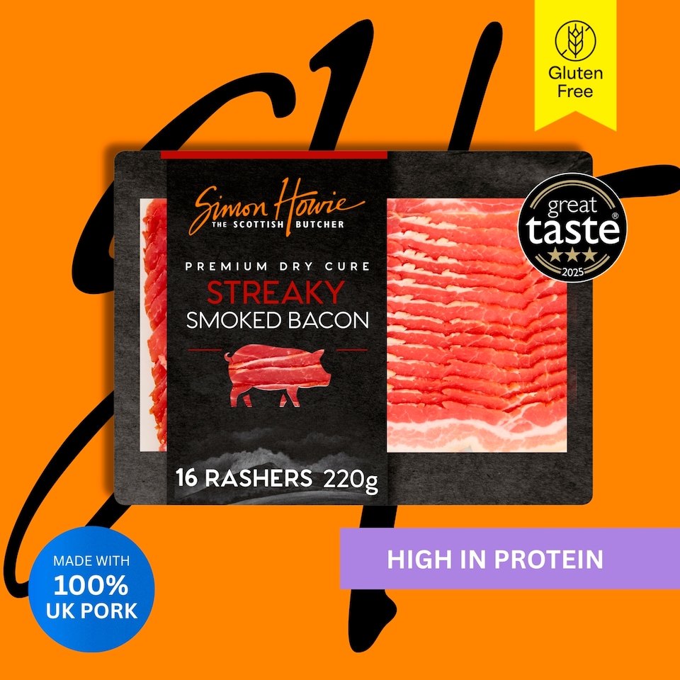 image 1 of Simon Howie Dry Cure Smoked Streaky Bacon 220G