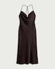 image 5 of F&F Satin Cowl Neck Midi Dress in Chocolate