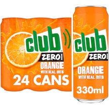 CLUB ZERO ORANGE 330ML CAN MP24X1