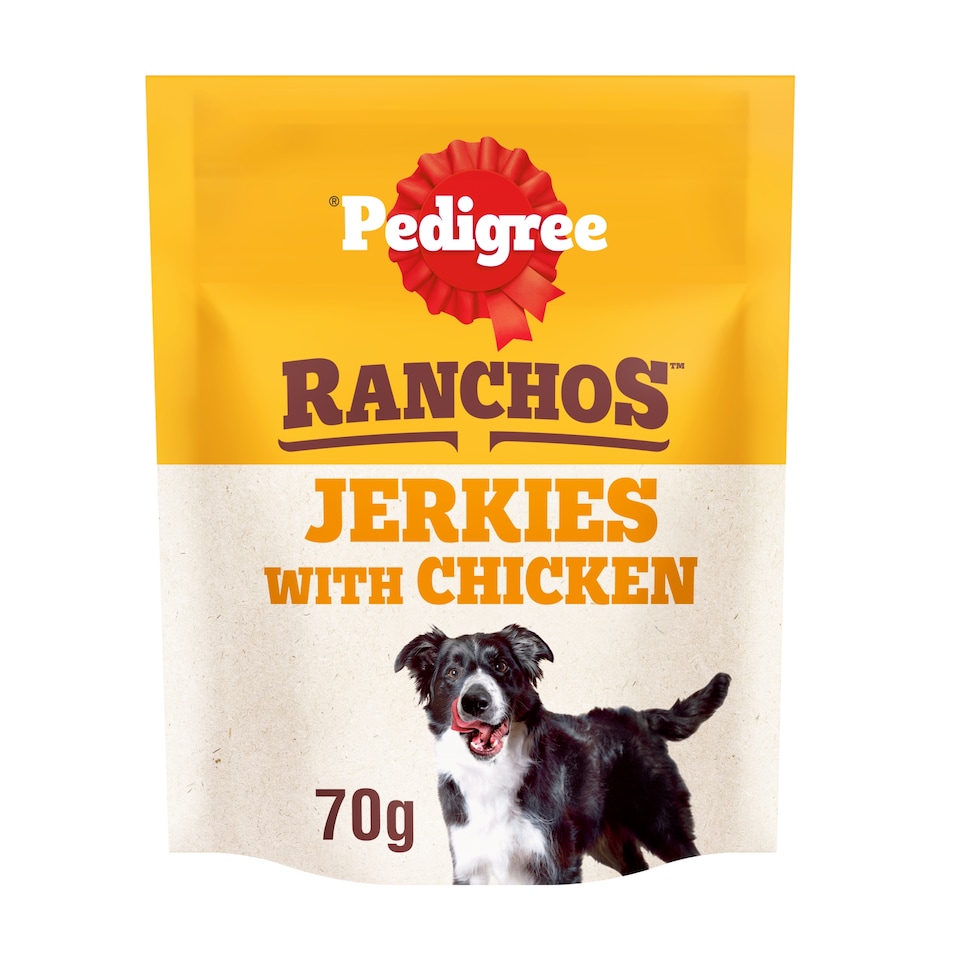 image 1 of Pedigree Ranchos Jerkies Dog Food Treat with Chicken 70g