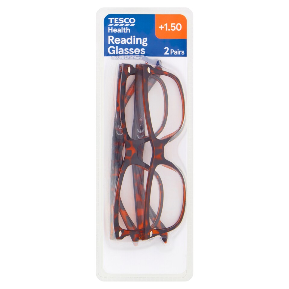 image 1 of Tesco Health Reading Glasses Twin Pack 1.5